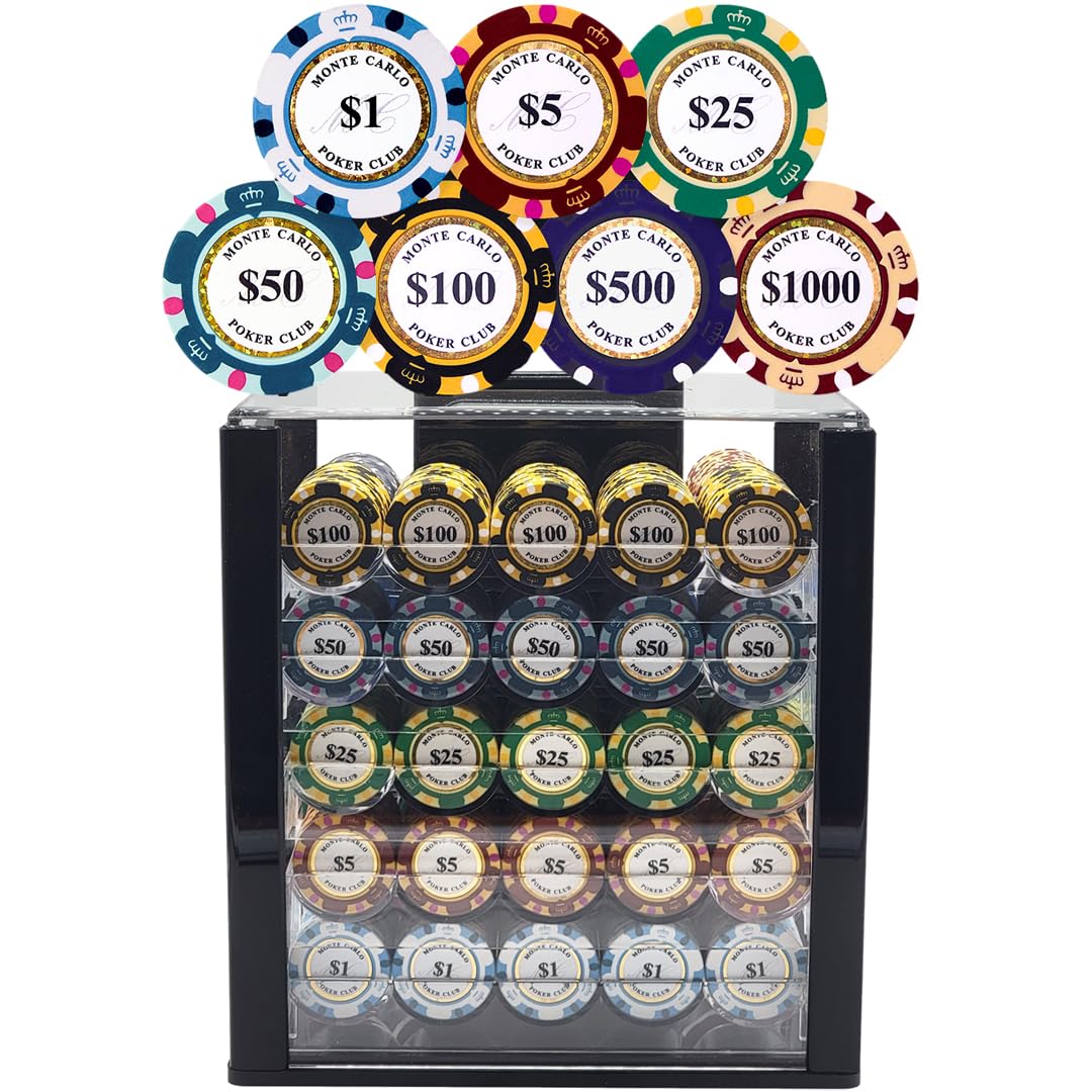 Amazon | モンテカルロポーカークラブポーカーチップセット 14g 1000個